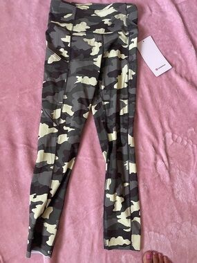lululemon athletica Camo Print High-Rise Leggings in Olive & Cream